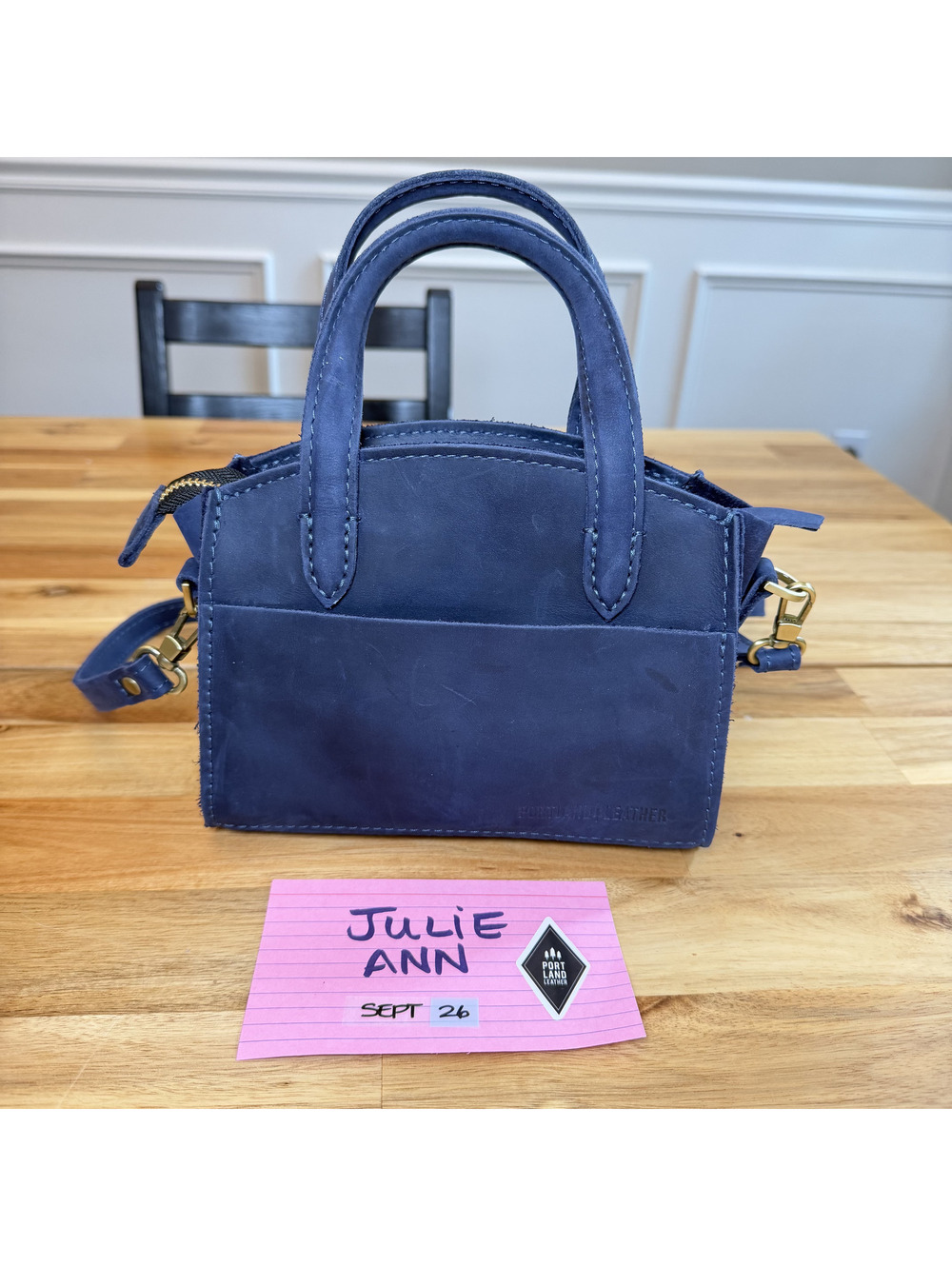 Portland Leather Goods NWT Deep Water Mini Ashburn Crossbody